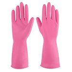 Rubber cleaning gloves yellow 3 Pairs for Household,Reuseable dishwashing gloves for Kitchen.(3,Medium)