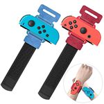 Upgraded Wrist Bands for Switch Just Dance 2025 2024 2023 2022 2021 for Nintendo Switch & Switch OLED, YUANHOT Adjustable Elastic Dance Straps Compatible with Joycon, 2 Pack for Kids and Adults - R/B