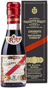 Giusti Giuseppe Modena Balsamic Vinegar, 5 Gold Medals "Banda Rossa" Champagnottina In a Gift Box, from Modena Italy, 3.38 fl oz (100ml)