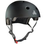 Triple 8 Brainsaver EPS Unisex Rubber Helmet, Black, S/M