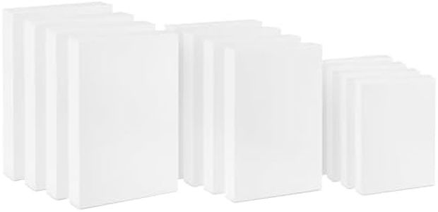 Hallmark White Gift Boxes, Assorted Sizes (12 Boxes with Lids: 4 Small 11", 4 Medium 14", 4 Large 16") for Birthdays, Mother's Day, Baby Showers and More