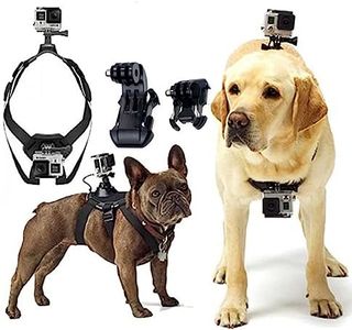 Weiara Dog Harness for Gopro, Soft and Adjustable Dog Harness Mount for Gopro forLarge, Medium and Small Dogs Can Be Used for Chest and Back Fixation Suitable for Gopro10/9/8/7/6/5