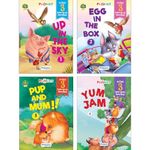 THE BOOK TREE Phonics First Reading Book of 3 letter words reading book, set of 4 books for early readers with activity. LARGE FONT SIZE | By Majestic Book Club