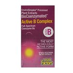 Natural Factors Active B Complex | Metabolism Support, Stress Relief Dietary Supplement | Suitable for Vegans (120 Vegetarian Capsules)