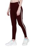 STARLATH Girls Slim Fit Leggings, Cotton Lycra Pant for Girls (9-10 Years, Maroon)