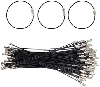 BUDPSI 65 Pièces Anneau Porte Clef, Chaine Porte Clé Noir, Fil D'acier Inoxydable Anneaux Porte Clé, Corde Clés Multifonctionnelle avec Verrou Tournant, pour Porte Clés, Lampes Poche