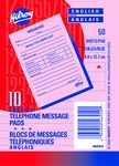 Hilroy Telephone Message Pads, 3-1/2 X 5-Inch, 50 Pink Sheets Per Pad, 10 Pads Per Pack, 30 Packs Per Box -46554