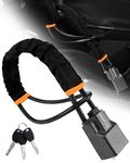 Tevlaphee Steering Wheel Lock Seat Belt Lock Universal Anti Theft Car Device Car Lock Car Theft Prevention with 3 Keys for Car Security Fit Most Vehicles Truck SUV Van (Black)