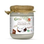 Nutriorg Cold Pressed Extra Virgin Coconut Oil 500 ml | 100% Pure & Organic | For Cooking, Skin & Hair | Rich Tropical Aroma | Multi-Purpose Use | Non-GMO