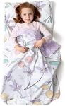 JumpOff Jo - Toddler Nap-Mat - Sleeping Bag for Kids with Removable Pillow and Ultra Soft Blanket for Preschool, Daycare, and Sleepovers - Fairy Blossoms