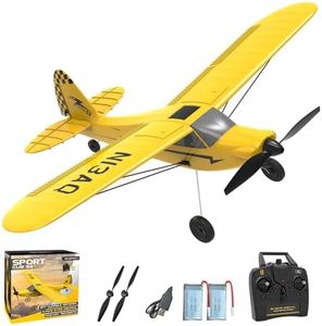 VOLANTEXRC RC Plane Trainer Sport Cub 3CH Remote Control Airplane with Prop Saver, 6-Axis Gyro Stabilizer & 3 Modes to Fly, Radio Controlled Aircraft RTF for Beginners, Kids and Adults (400mm,Yellow)