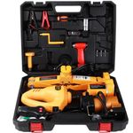 JOKSEEN Electric Car Jack, 3 Ton/8000 LBS ZS5SJ Hydraulic Jack Lift with Electric Impact Wrench, Built-in Inflatable Pump, and LED Light for SUV MPV Sedan Truck Change Tires