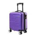 SA Products Cabin Suitcase, Carry on Suitcase, Easy Jet 45x36x20 Cabin Bag | Lightweight Suitcase Telescopic Handle, Hard Shell Small Suitcase with Wheels | Travel Cabin Luggage Suitcase (Purple)