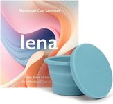 Lena Menstrual Cup Sterilizer Case, Compact, Collapsible Silicone Container for Cleaning Period Cup & Menstrual Disc, Travel, Home and Dorm, Menstrual Cup Cleaner, Feminine Care, Light Blue