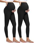 lilisilk Maternity Leggings Over The Belly Buttery Soft Casual Capri Leggings for Women Non-See-Through Yoga Pants Tights