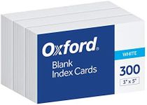 Oxford Index Cards, 3" x 5", Blank,