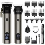 SOLIMPIA Professional Hair Clipper &Trimmer kit, Rechargeable Cordless Hair Clipper Barber Hair Trimmer Kit Beard Trimmer Hair Cutting Grooming Kit for Men Kid