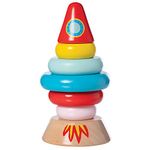 Manhattan Toy Stacker Rocket Baby and Toddler 7 Piece Magnetic Wooden Stacking Toy Set