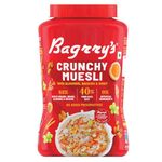 Bagrry’s Crunchy Muesli – 1kg Jar | 83% Multigrain, Brans, Almonds, Raisins & Honey | 40% Fibre Rich Oats | High Fibre and Protein Breakfast Cereal | No Added Preservatives | Non-GMO Oats | 100% Natural | Trans Fat & Cholesterol Free
