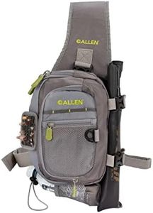 Allen Company Cedar Creek Fly Fishing Sling Pack - Fits up to 4 Tackle/Fly Boxes and Other Accessories - Gray and Lime/Olive