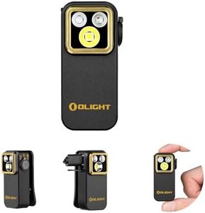 OLIGHT Oclip Pro S 600 Lumens 5 Light Sources Clip on Torch, Rechargeable UV Light with Magnetic Base, Mini LED RGB Flashlight for Indoor Use, Hiking, Cycling, Running, and Safety Warning (Black)