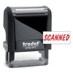 Trodat Printy 4911 Self-Inking Stamp with SCANNED Message - Red Pad - Produced from up to 65% Recycled Plastic