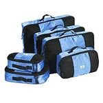 ANSIO Packing Cubes for Suitcase, Travel Luggage Organiser Set, Travel Cubes, Suitcase Organiser bags, Value Set for Travel and Home Storage, Small, Medium, Large, XL - (6 Piece Set) - Blue