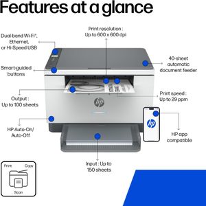 HP LaserJet M234dw Wireless Mono All-in-One Printer – Duplex, Wi-Fi, 150-Sheet Tray