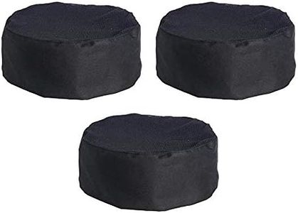 LERTREE Breathable Mesh Top Skull Cap Catering Chefs Hat with Adjustable Strap Black, Black, One Size