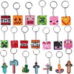 Acuiwer 20 PCS Worlds Keyrings Party Bag Fillers Supplies Cartoon Keychains for Boys Girls Birthday Baby Shower Party Favors