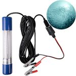 LED Underwater Light Fishing Bait Light Boat Decorative Light Finder Night Light Submersible Deep Drop Light 180 LED Lamp 12V-24V with Battery Clip Light for Shrimp Prawns Squid and Fish