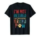 Grand Paw Dog Shirt Retired Professional Grandpaw Grandpa T-Shirt