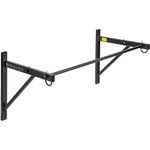 GYM MASTER Heavy Duty Wall Mounted Pull Chin Up Bar with Hoop Anchors for Resistance Bands Straps