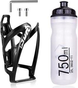 Juego de Soporte para Botella de Bicicleta, Soporte Universal para Jaula de Botella de Agua para Bicicleta con Botella de 750ML para Ciclismo al Aire Libre