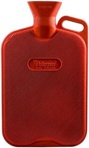 Peterpan Hot Water Bottle with Cover, Extra Large Extra Thick Hot Water Bag for Pain Relief, Thicker Higher Quality Rubber for Better Insulation, BPA & Phthalates Free, Holds 90 Fl Oz, Red