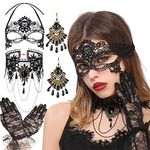 JeVenis 4 PCS Sexy Lace Mask Masquerade Mask For Women Venetian Mask Prom Carnival Party Mask