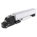 Diecast Masters Freightliner Cascadia SBFA Tandem Truck | 1:50 Scale Model Semi Trucks | 72" Sleeper Cab & 53" Dry Cargo Van | Black Diecast Model by Diecast Masters 71047