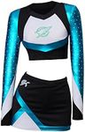 Maddy Perez Cheerleader Uniform Women's Crop Top with Mini Skirt Set School Girls Musical Sports Team Suit-XS