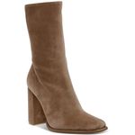 Steve Madden Womens Lockwood Faux Suede Mid-Calf Boots Taupe 5 Medium (B,M)