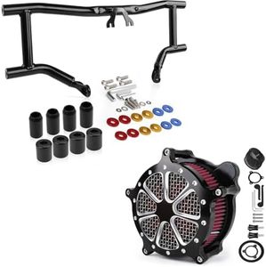 kekykm 2014-Up Harley M8 Air Cleaner Intake Filter, Touring Engine Guard Crash Bar compatible with Harley Davidson Street Glide Road Glide Road King Electra Glide Ultra Limited Models