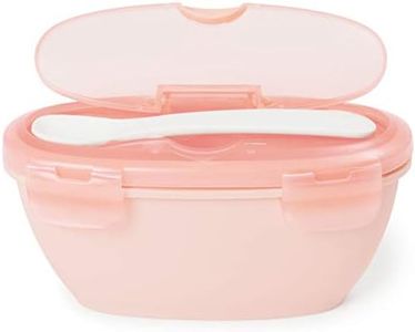 Skip Hop Easy-Serve Travel Bowl and Spoon, Soft Coral, 2 Count