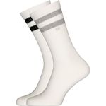 Calvin Klein - Mens Crew Socks - Trainer Socks Men - Gym Socks - Mens Socks - Mens Trainer Socks - 2 Pack - White