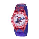 Marvel Spider-Man Kids' Plastic Time Teacher Analog Quartz Nylon Strap Watch