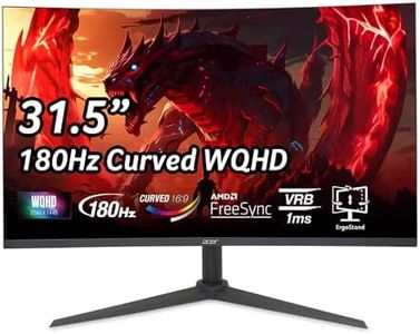 Acer XZ320QU S3bmiiphx 31.5" 2K QHD | 2560 x 1440 | Curved Gaming Monitor | 180Hz Refresh | 1ms Response Time | 100,000,000:1 Contrast Ratio