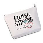 JXGZSO Nurse Bag Nurse Survival Kit Cosmetic Bag Nurse Gift for RN Nurse Student Graduation Gift (Nurse Strong B CA)