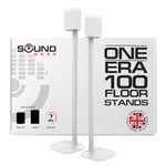 One Floor Stand Twin Pack (2pcs), White | Compatible with Sonos One, Play:1, One Gen 2, One SL | Future-Proof Design Also Compatible with ERA 100, Designed by Sound Bass UK. Double, Pair