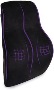 Wakefit Back Support for Chair | 1 Year Warranty | Back Support Pillow, Car Back Rest Support, Car Seat Back Support, Lumbar Support Pillow, Diwali Gifts, Velvet Finish (45 x 41 x 12cms - Black)