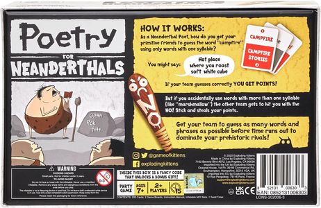 Exploding Kittens Poetry for Neanderthals Card Game – Family Party