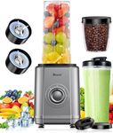 VEWIOR 1200W Blender for Shakes and Smoothies, Personal Blender with 6-Edge Blade, 22oz*2 BPA Free To-Go Cups, 3 Modes Control, Suitable for Kitchen, Ideal for Frozen Drinks, Sauces