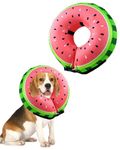 Dog Cone Collar, FWLWTWSS Inflatable Dog Collar Buster Collars for Dogs and Cats, Soft Comfy Protective Recovery Collar Adjustable Dog Donut Collar for After Surgery, Does not Block Vision(Medium)